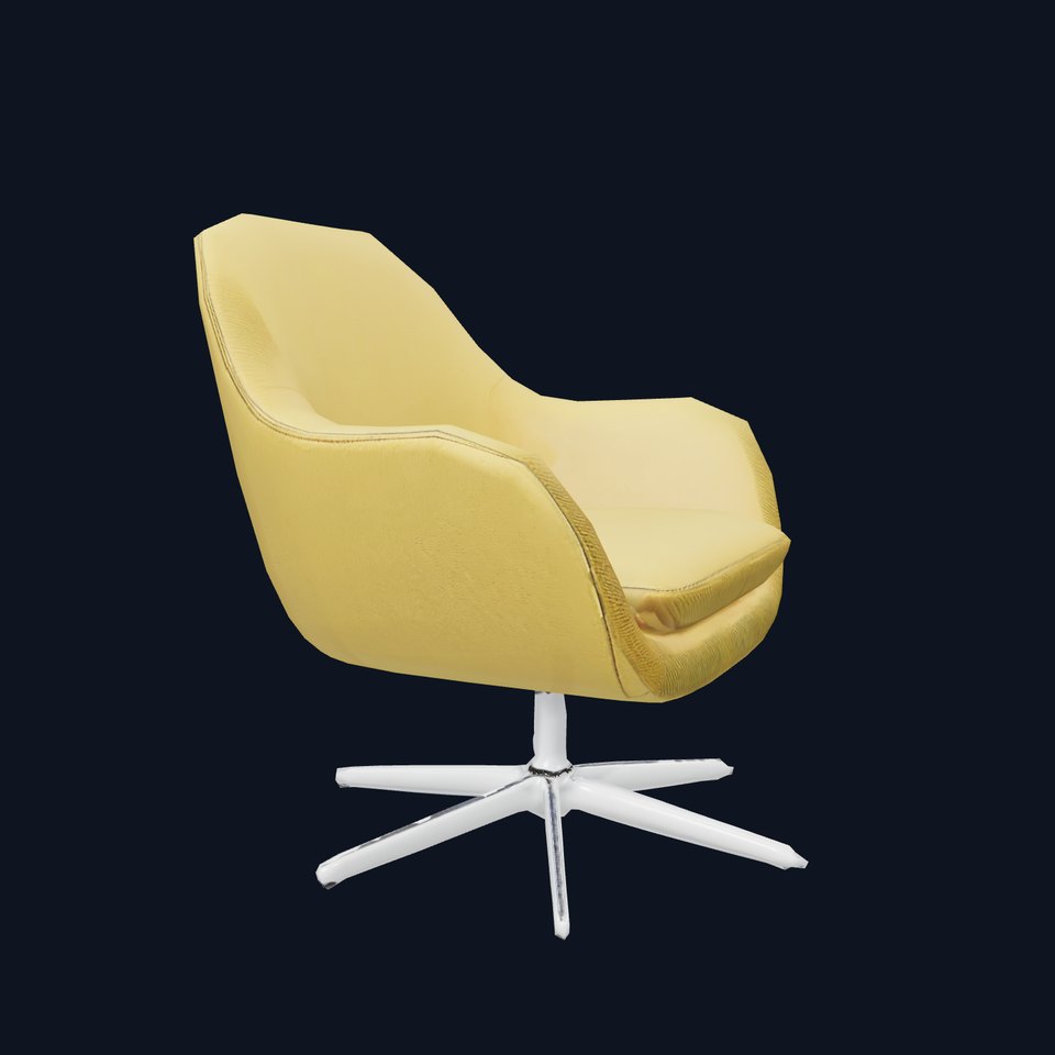 Modern Yellow Armchair model pack